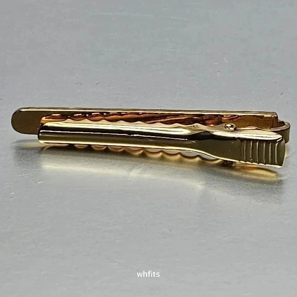 Christian Dior Gold and Silver Tone Cufflinks and Tie Bar set